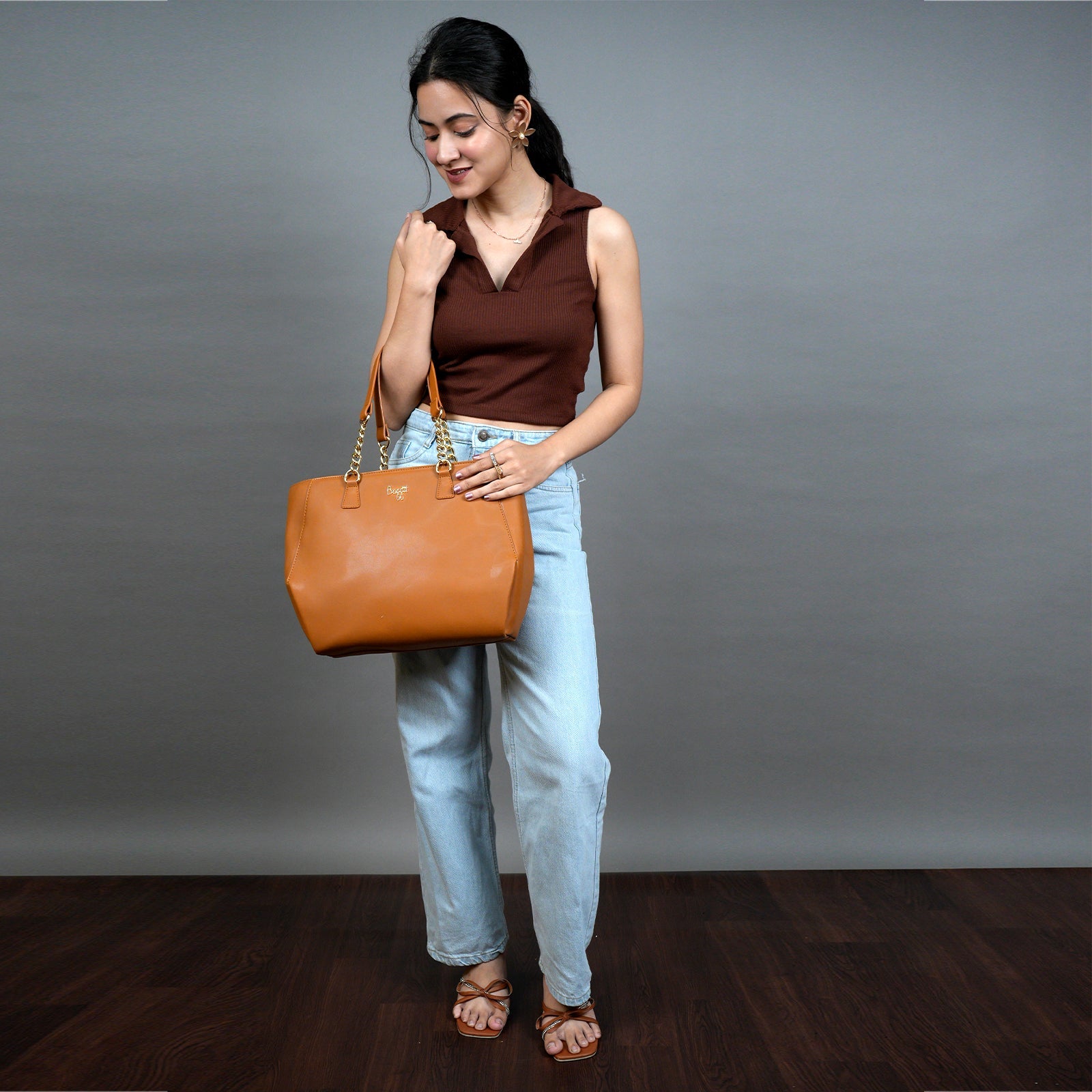 Caren Mustard Large Bag