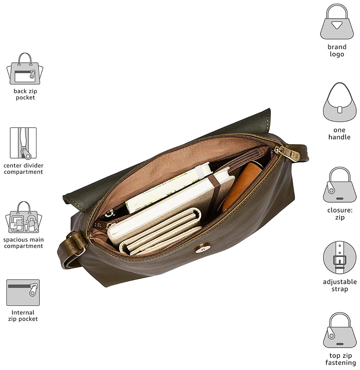 Rebozo M Green Medium Satchel Bags