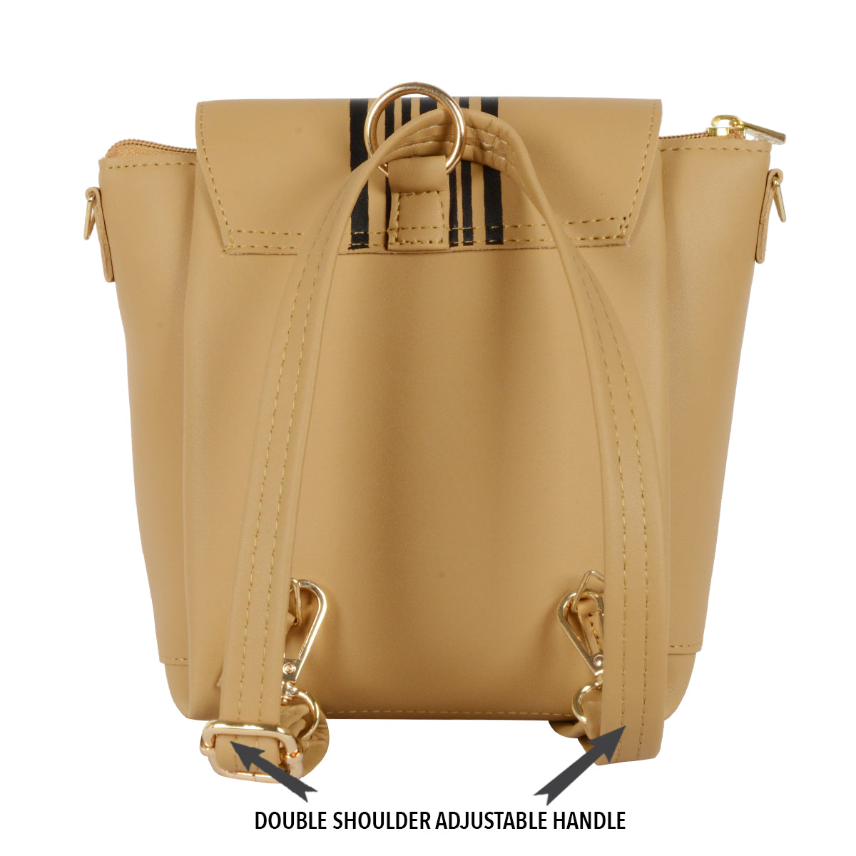 Rustle Beige Small Backpack Sling Bag