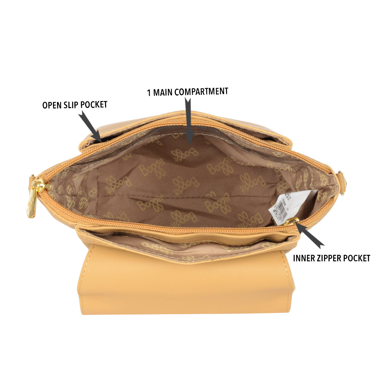 Rustle Beige Small Backpack Sling Bag