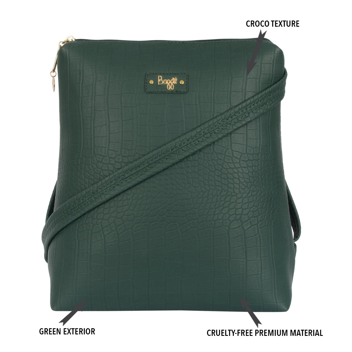 Booky Green Medium Backpack Bag