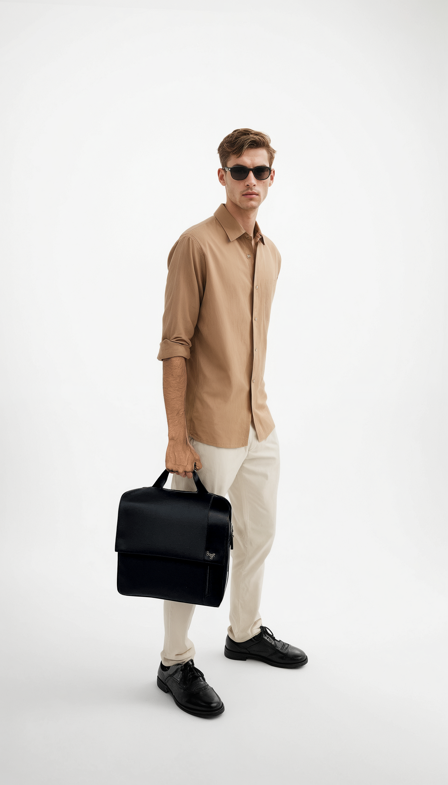 Henry Black Medium Messenger Bag