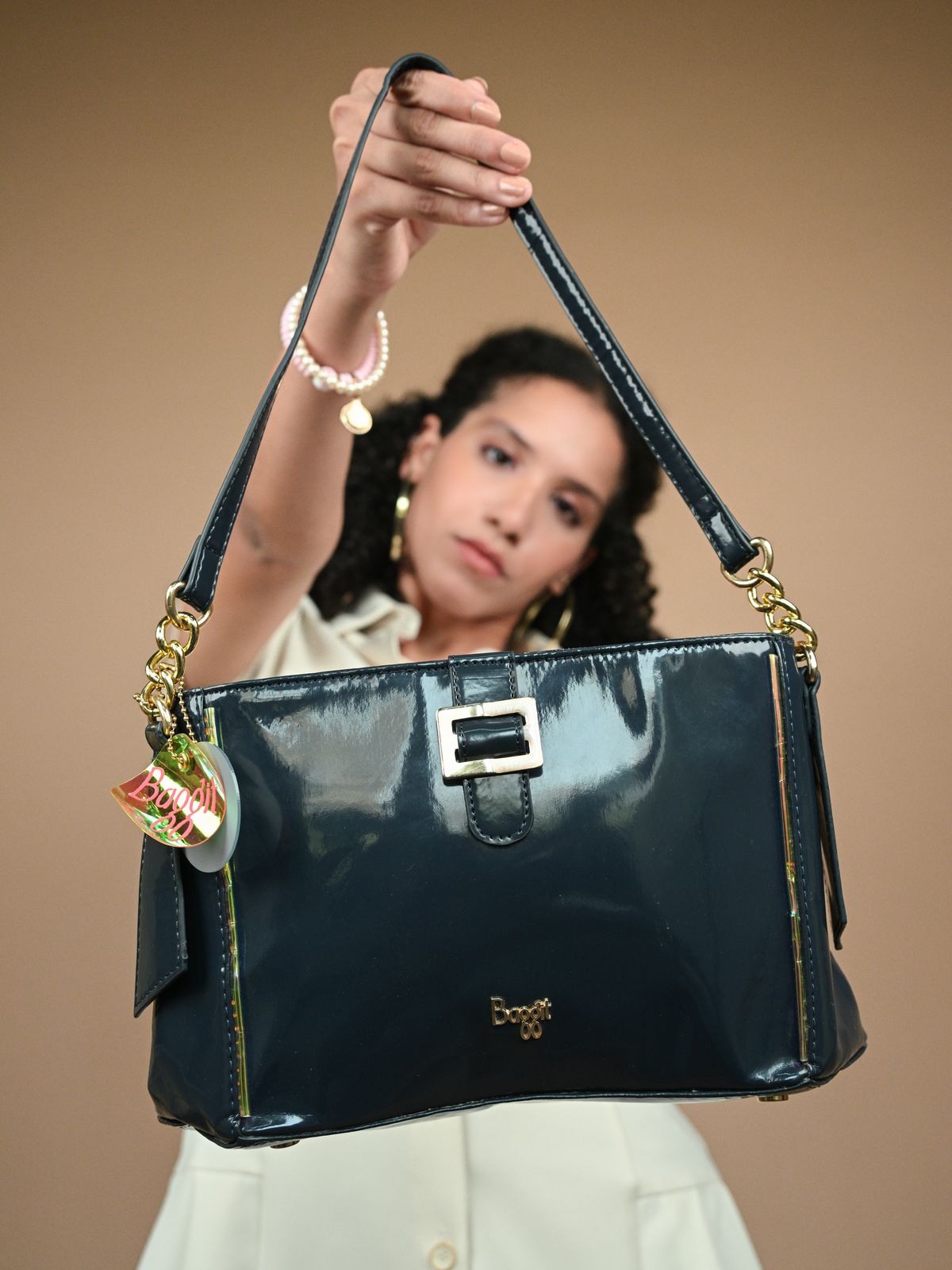 Bkluxer Blue Small Baguette Bags