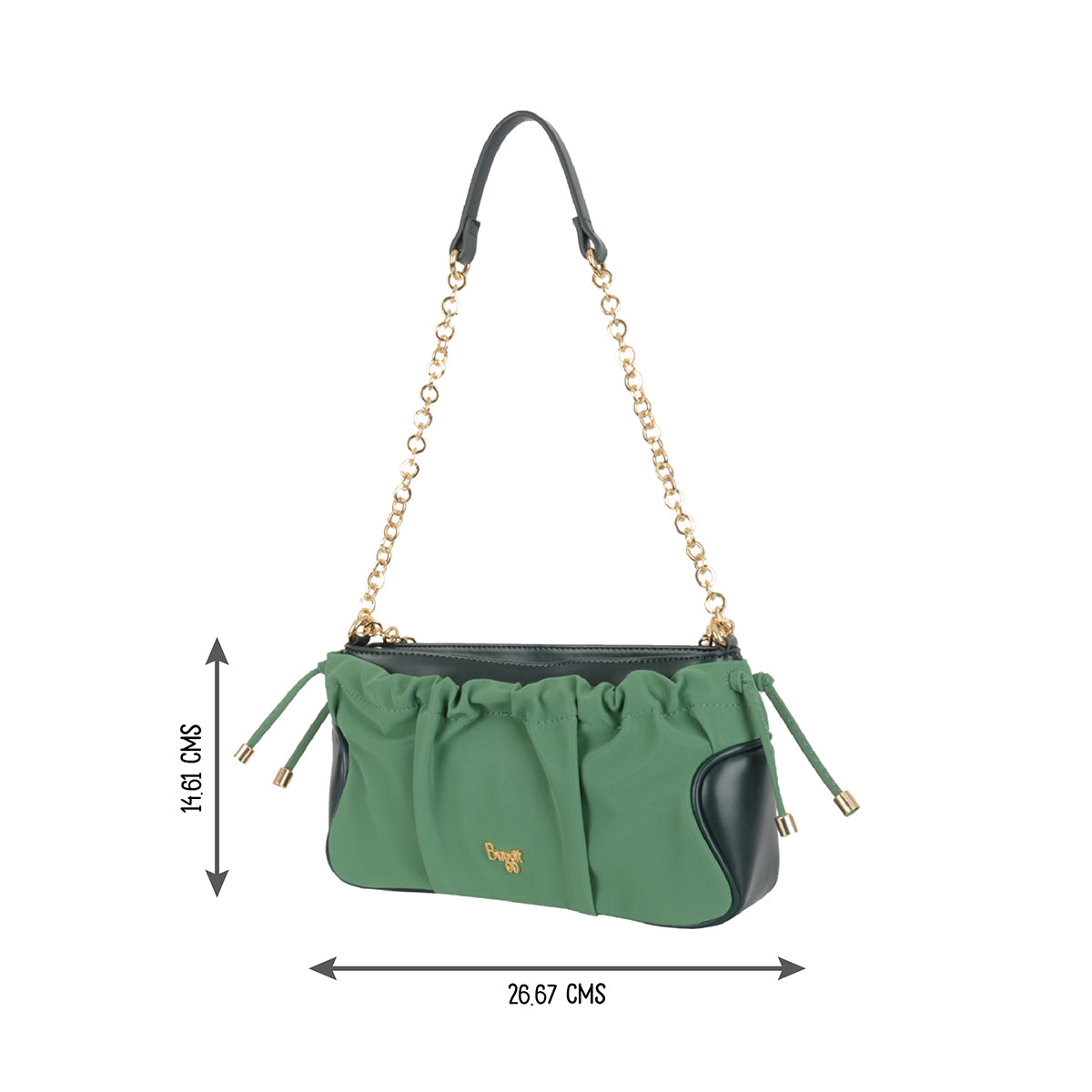 Ronal Green Small Baguette Bag