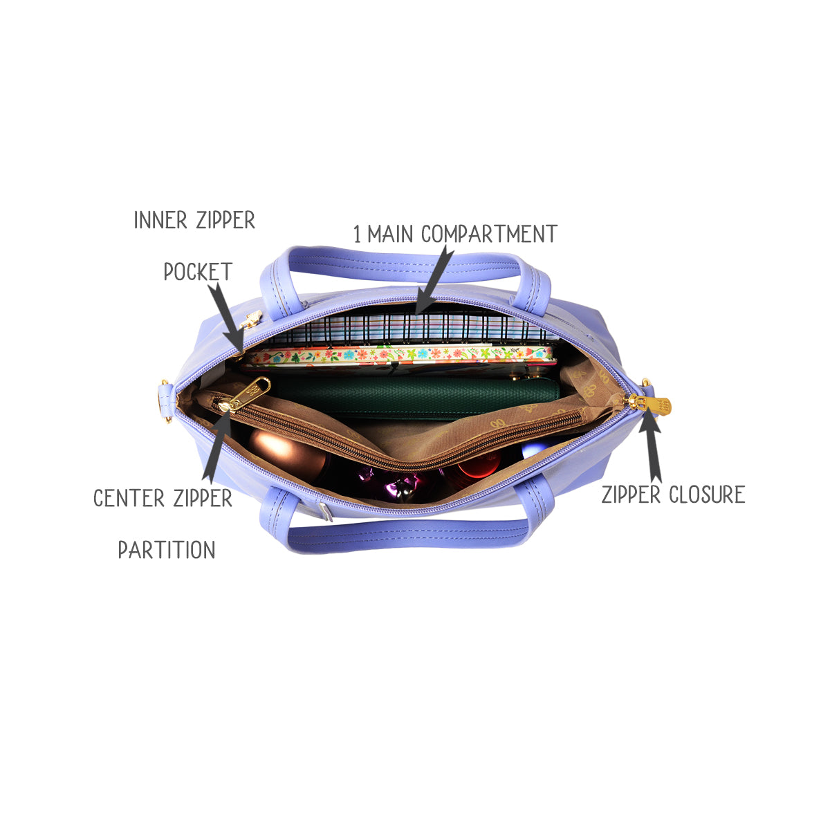 Movo Purple Medium Tote Bag