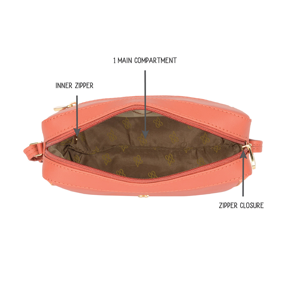 West Red Small Camera Sling Bag