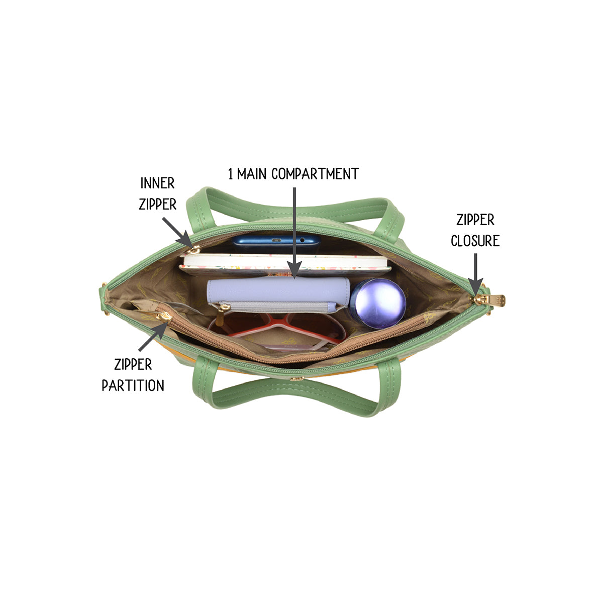 Tayo Green Medium Tote