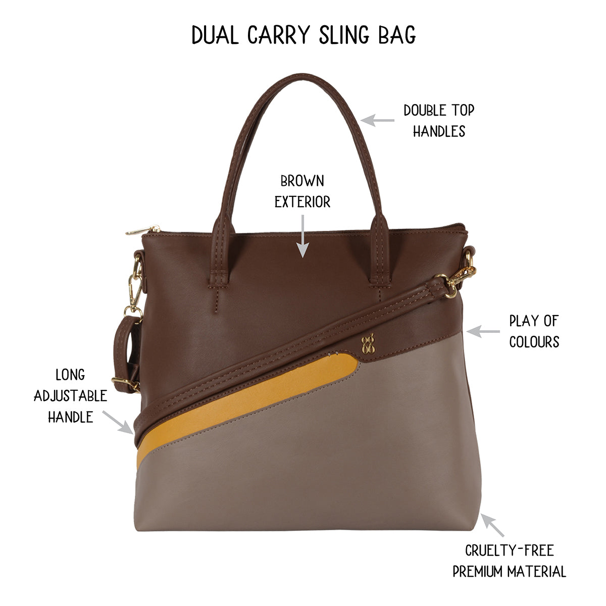 Orgy 3T5 Brown Medium Tote Bags