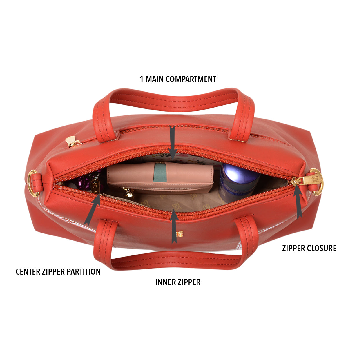 Purpy 3T5 Red Medium Tote Bags