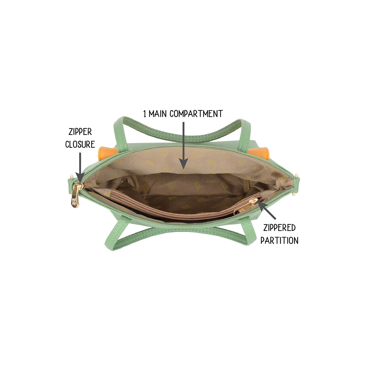 Zinal 3T5 Green Small Tote Bags