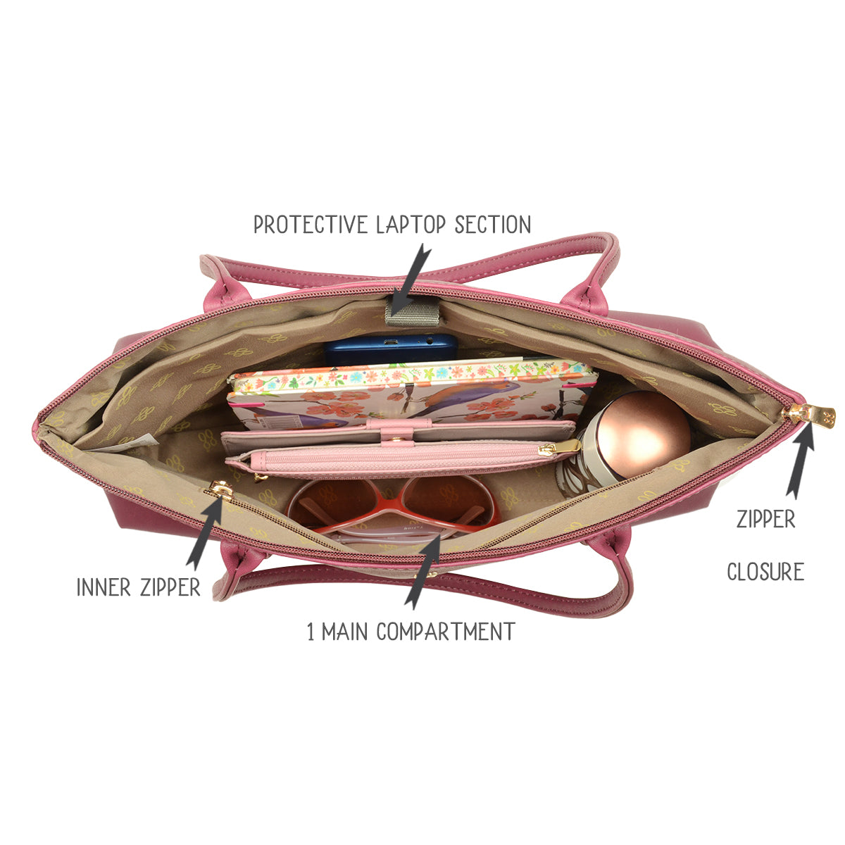 Kap Figt Large Laptop Handbag & Wallet Combo