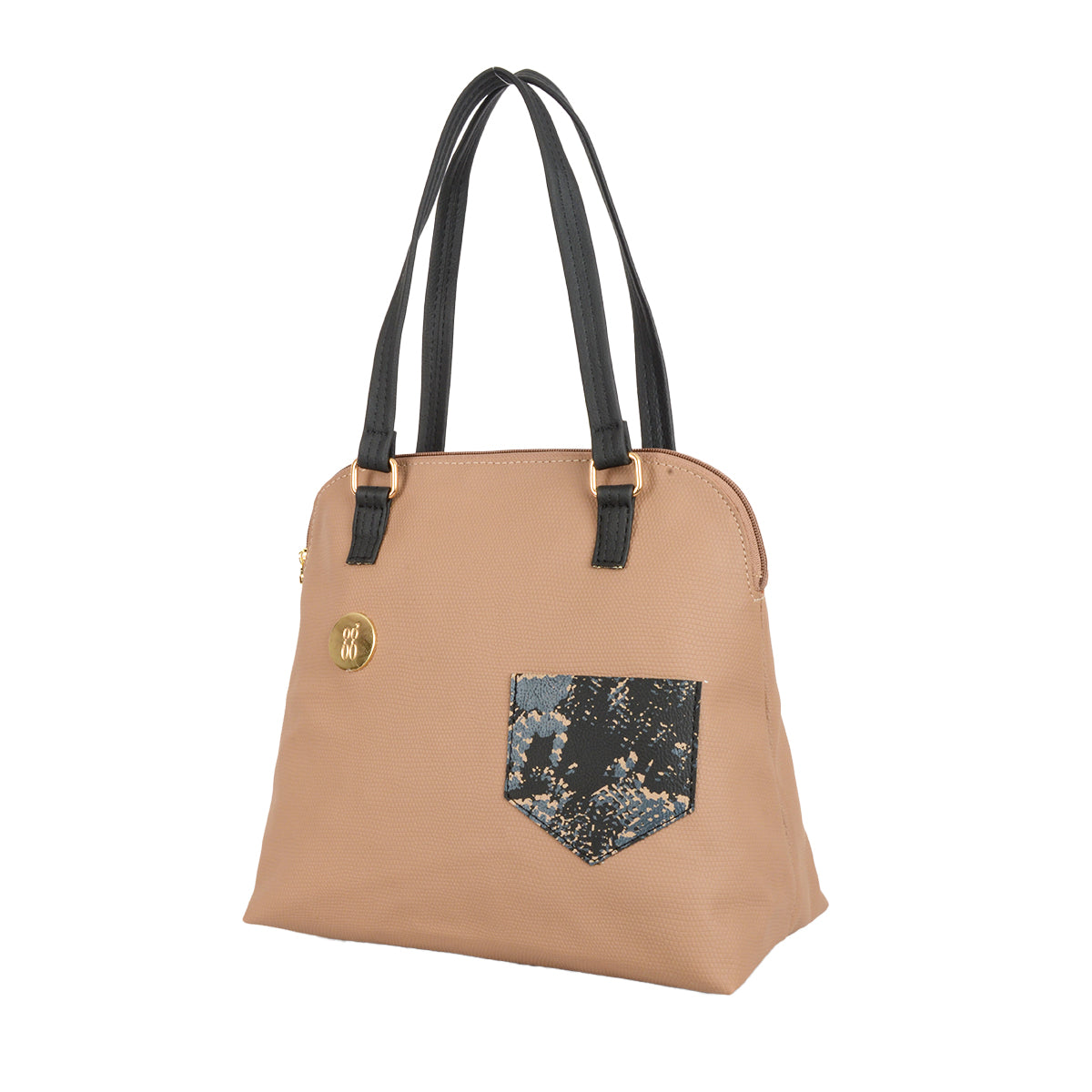 Hinata Beige Medium Bowling Bags-1