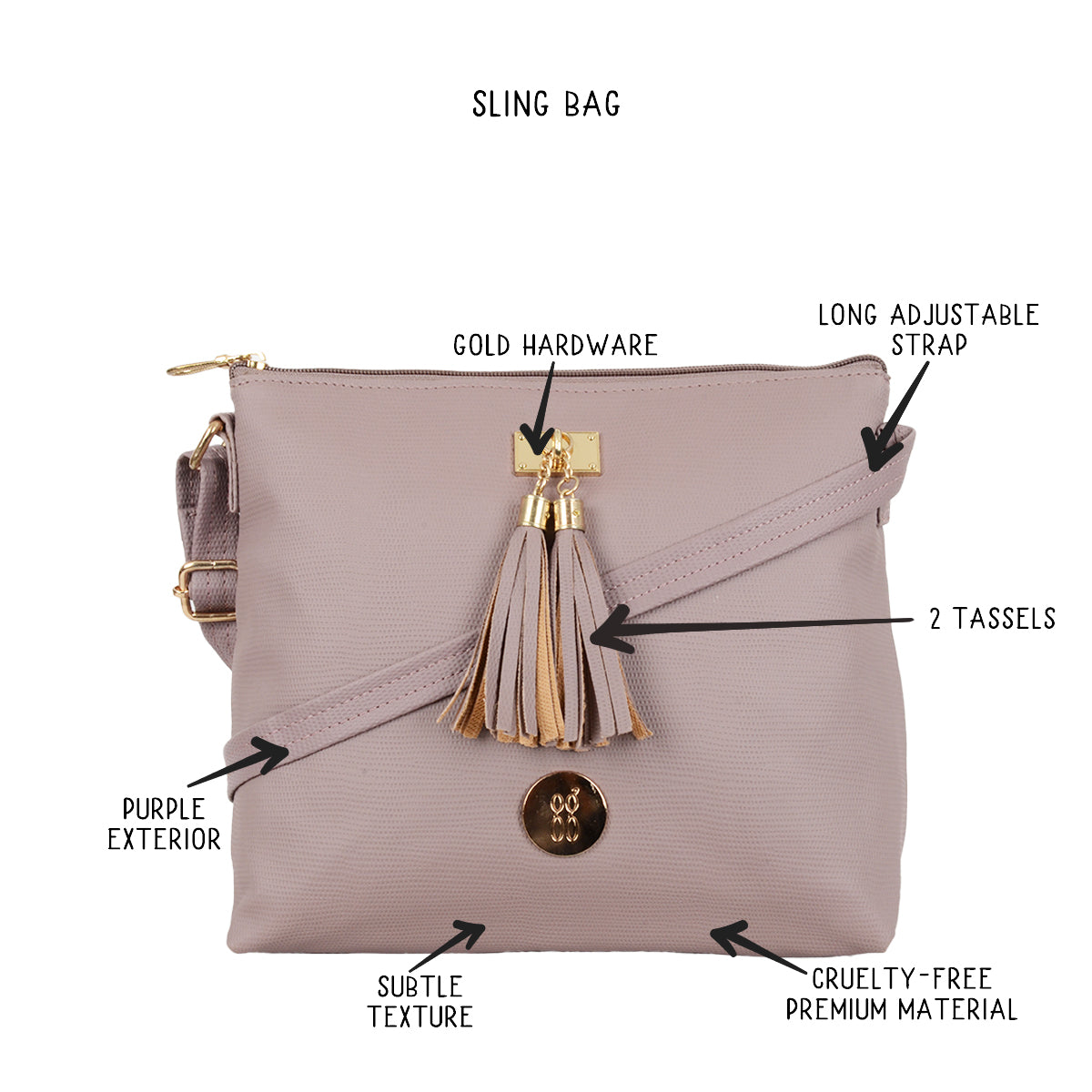 Carnel Purple Small Satchel Bags-1