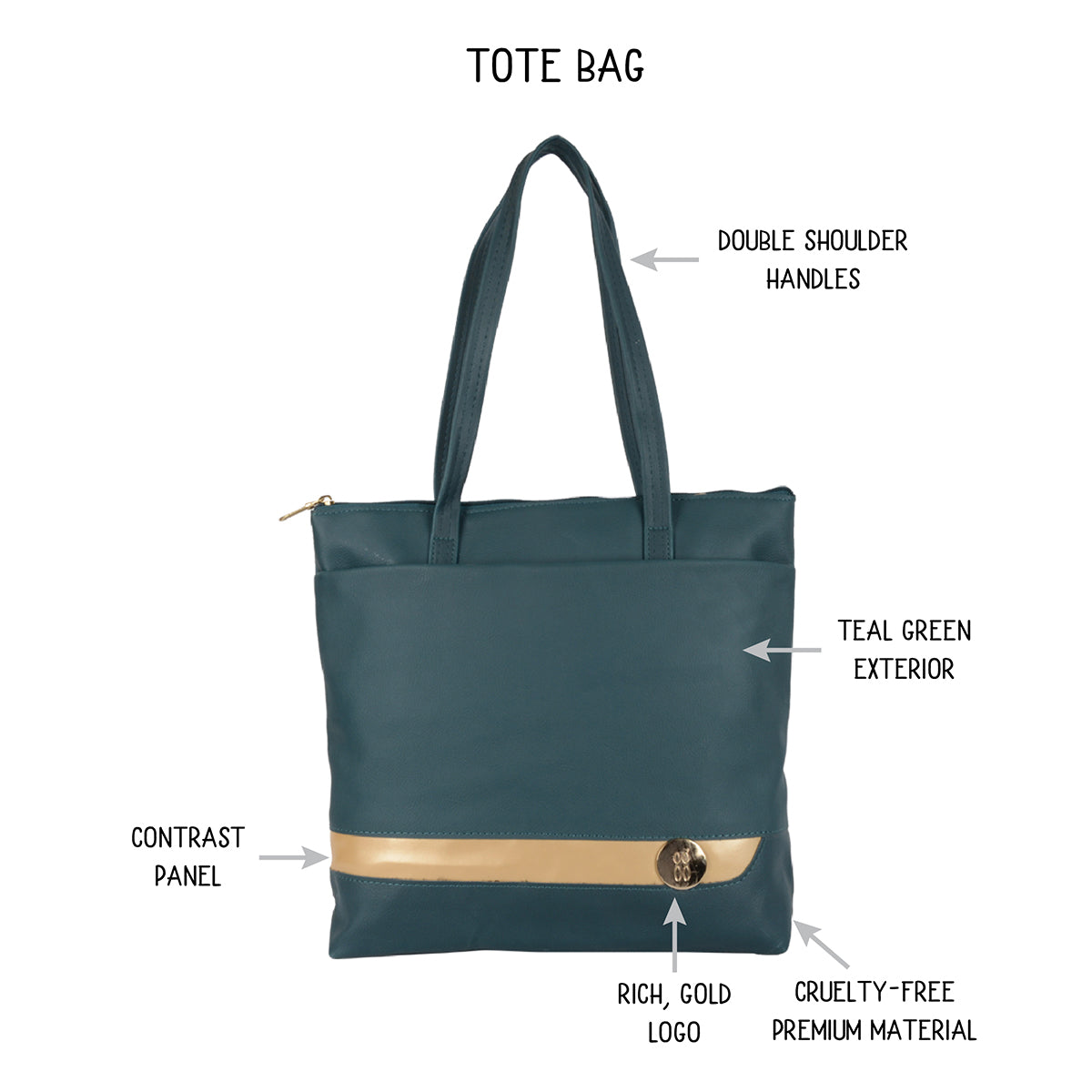 Chibi Green Large Tote Bags-1