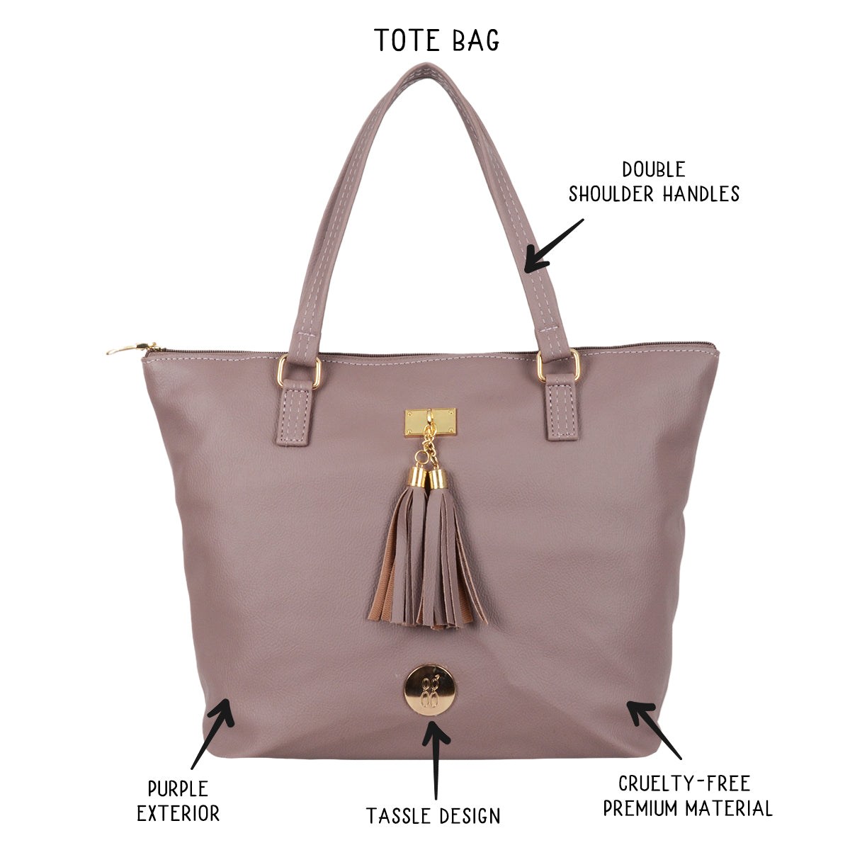 Dalwi Purple Large Tote Bags-1