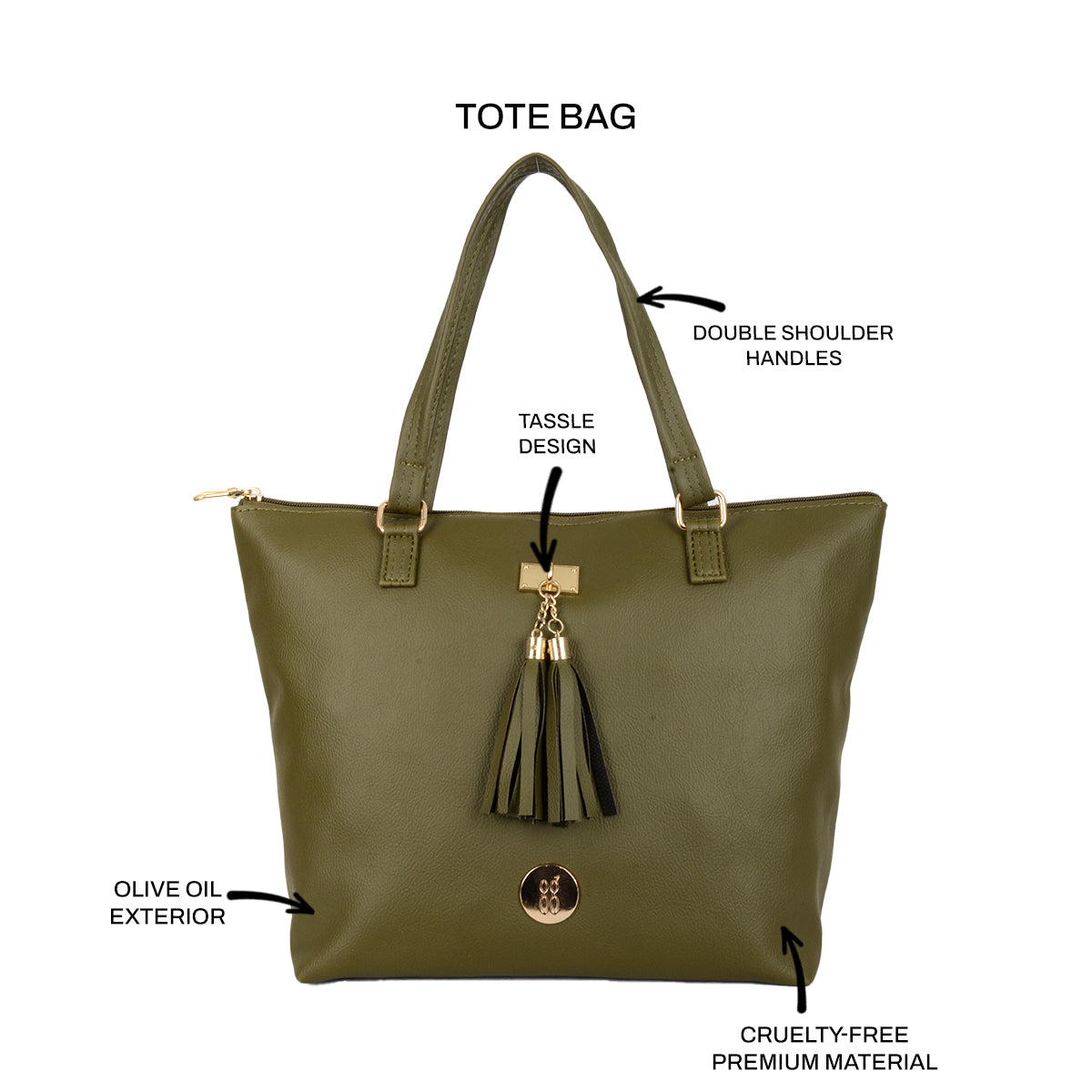 Dalwi Green Large Tote Bags-1