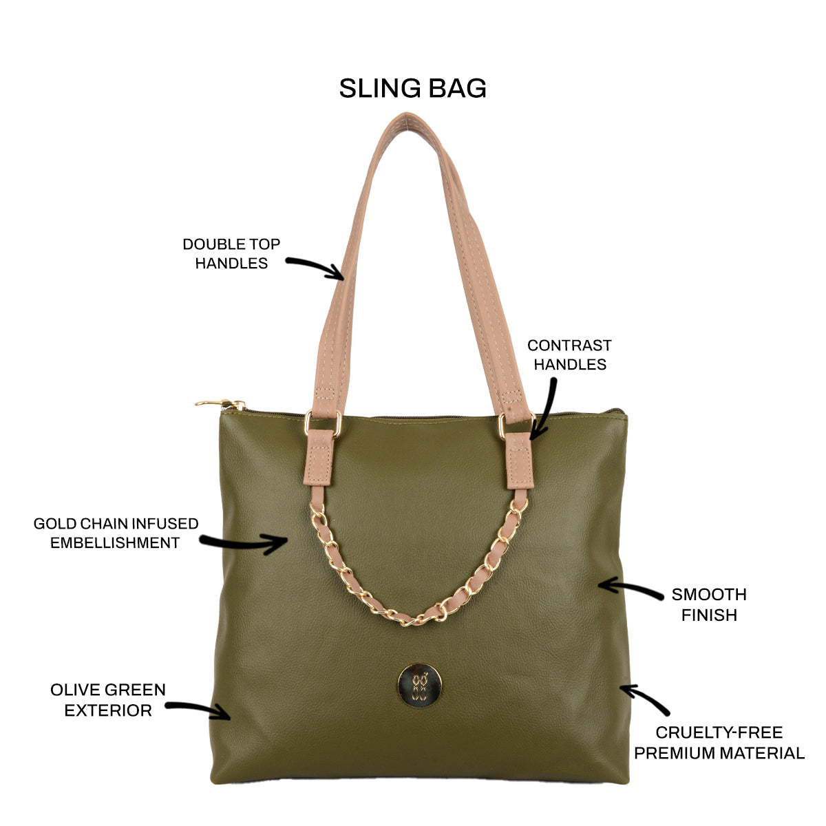 Umaru Green Medium Tote Bags-1