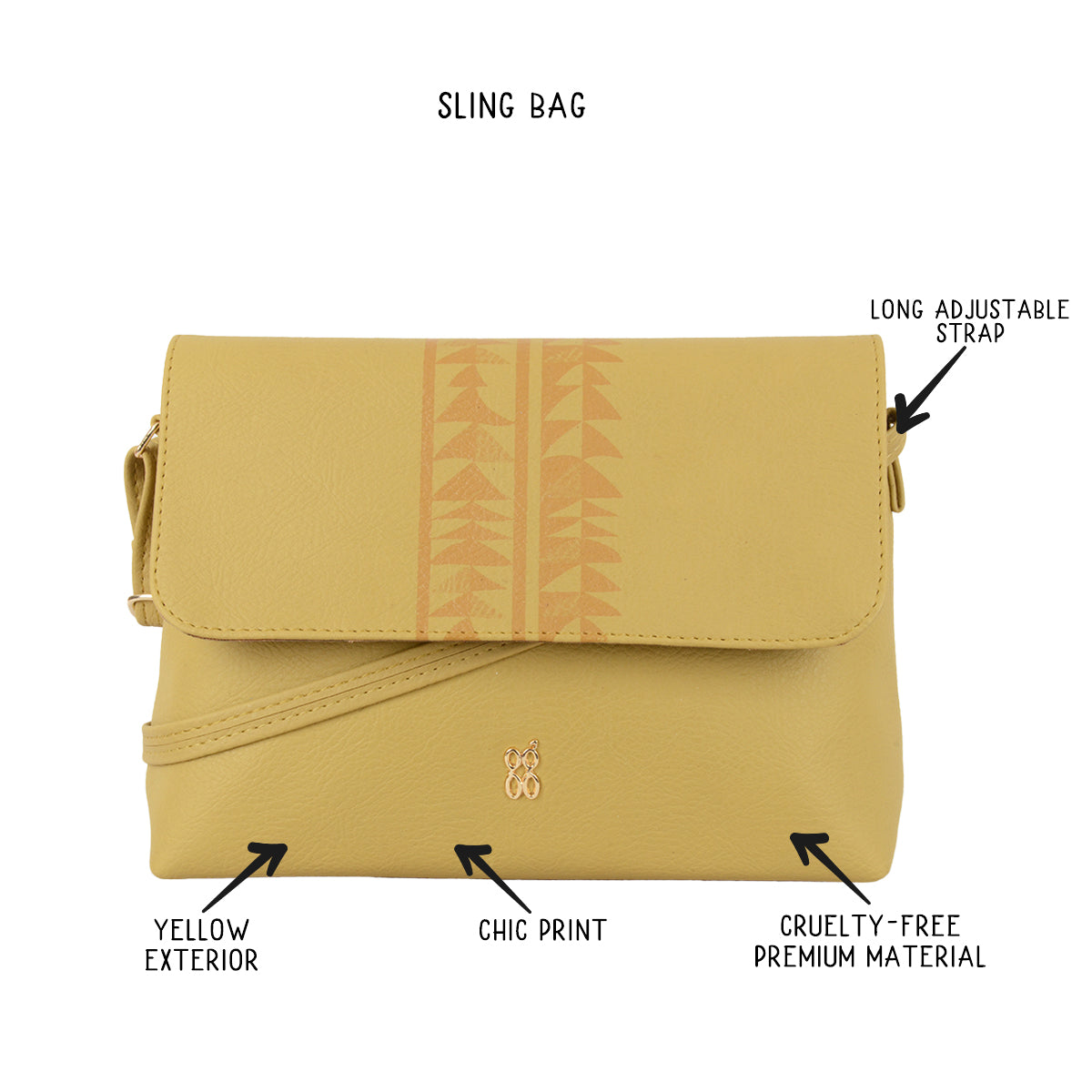 Kajom Yellow Small Tote Sling Bag