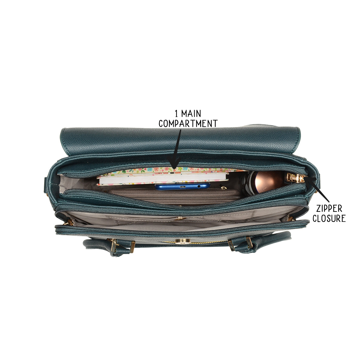 Girango Green Medium Tote Bags