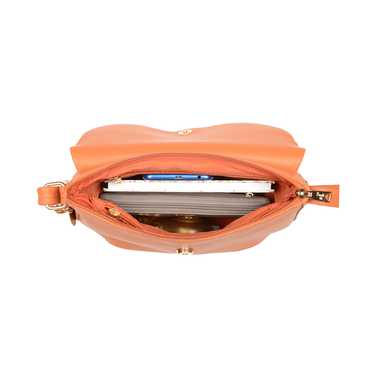 Plumo Orange Small Saddle Bags