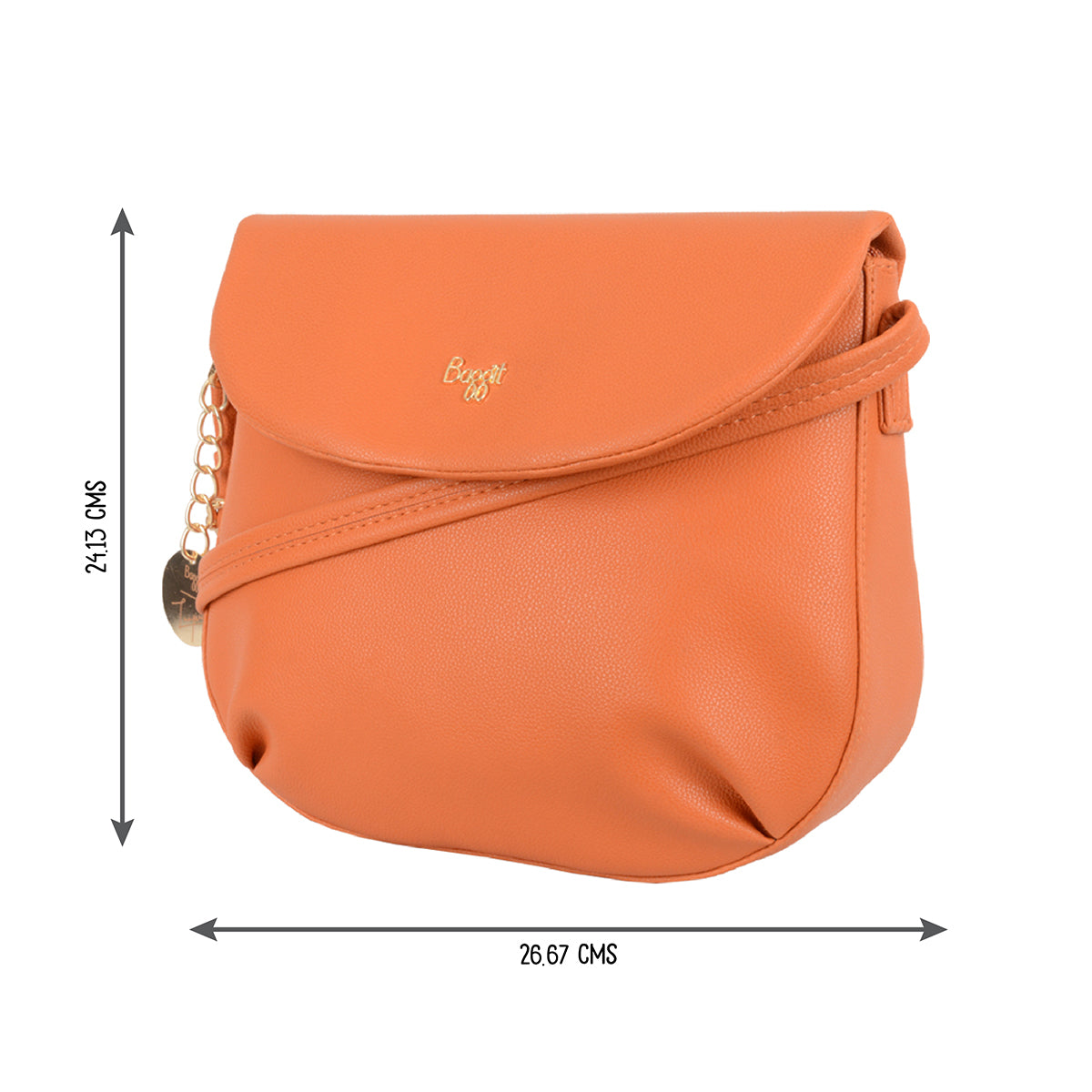 Plumo Orange Small Saddle Bags
