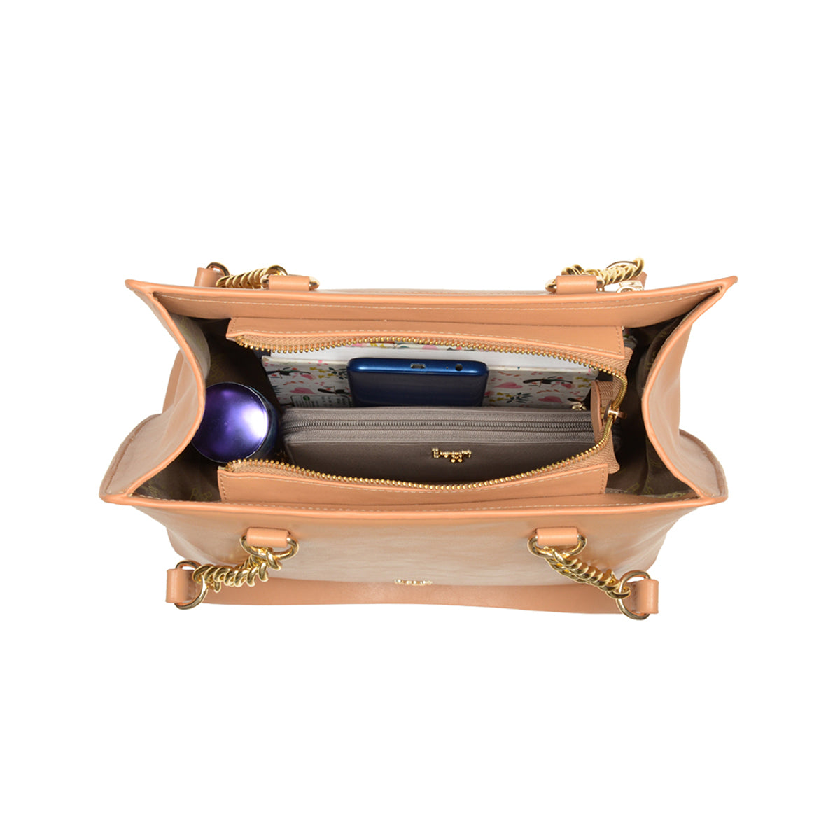 Dxb Beige Large Tote Bags