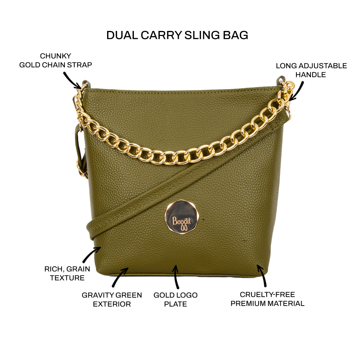 Fuller Green Small Bucket Bag