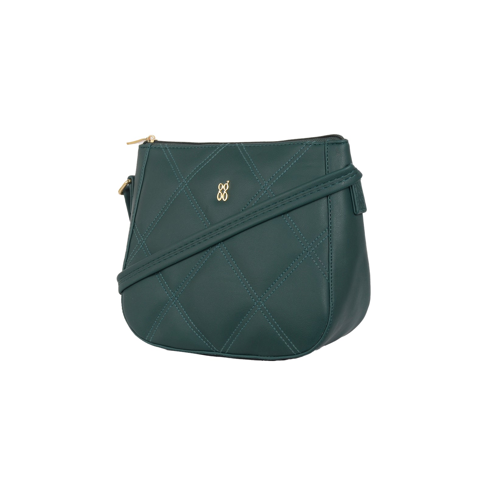 Aubrey Green Small Saddle Bag