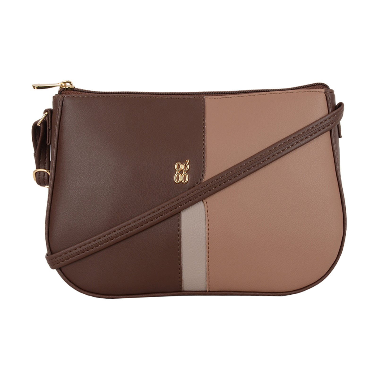 Pea Brown Small Saddle Sling Bag