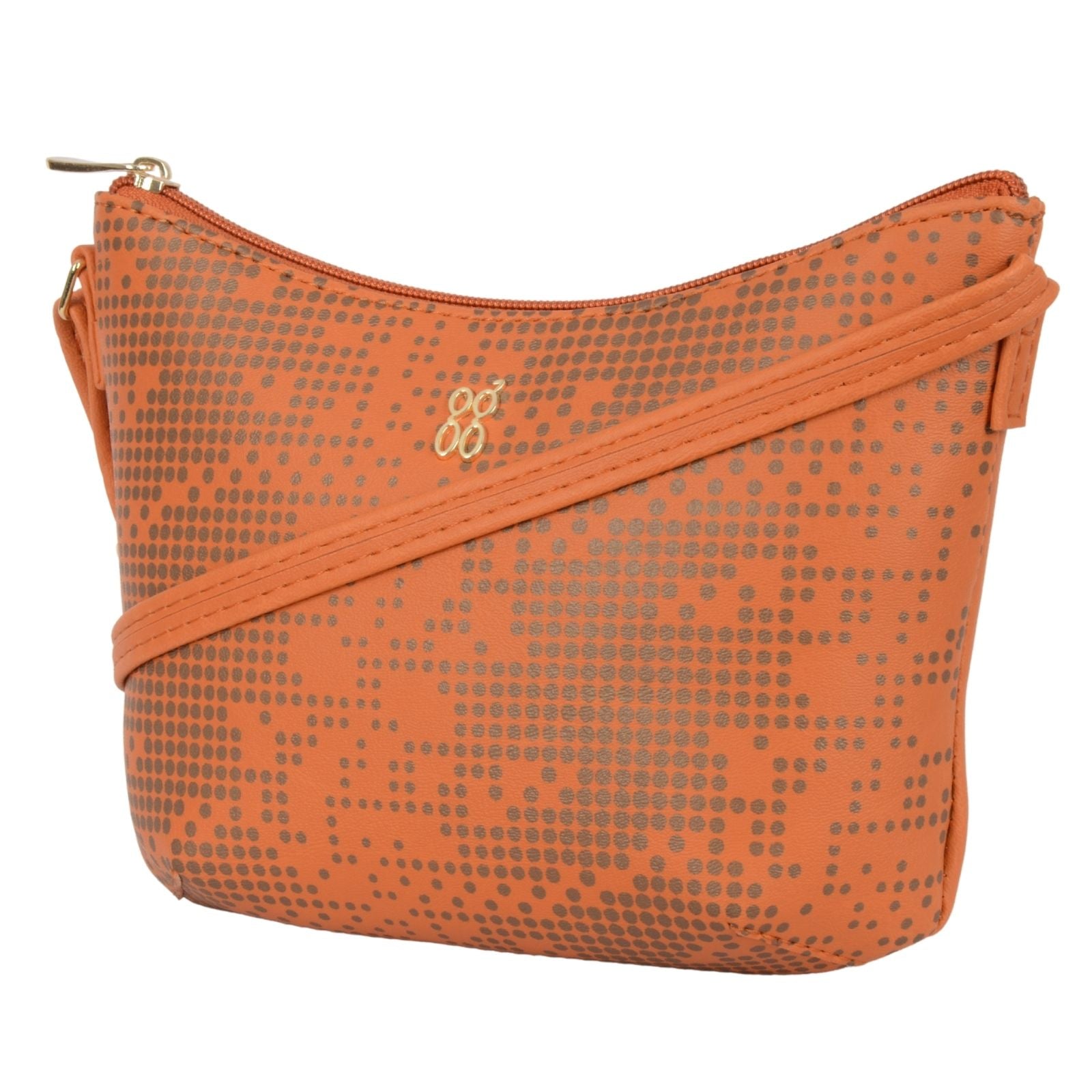 Hobs Orange Small Hobo Sling Bag