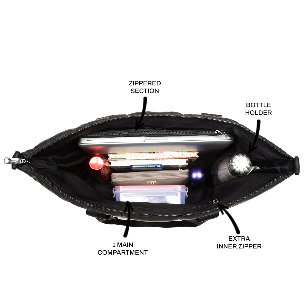 Poofy Black XL Duffel Bags