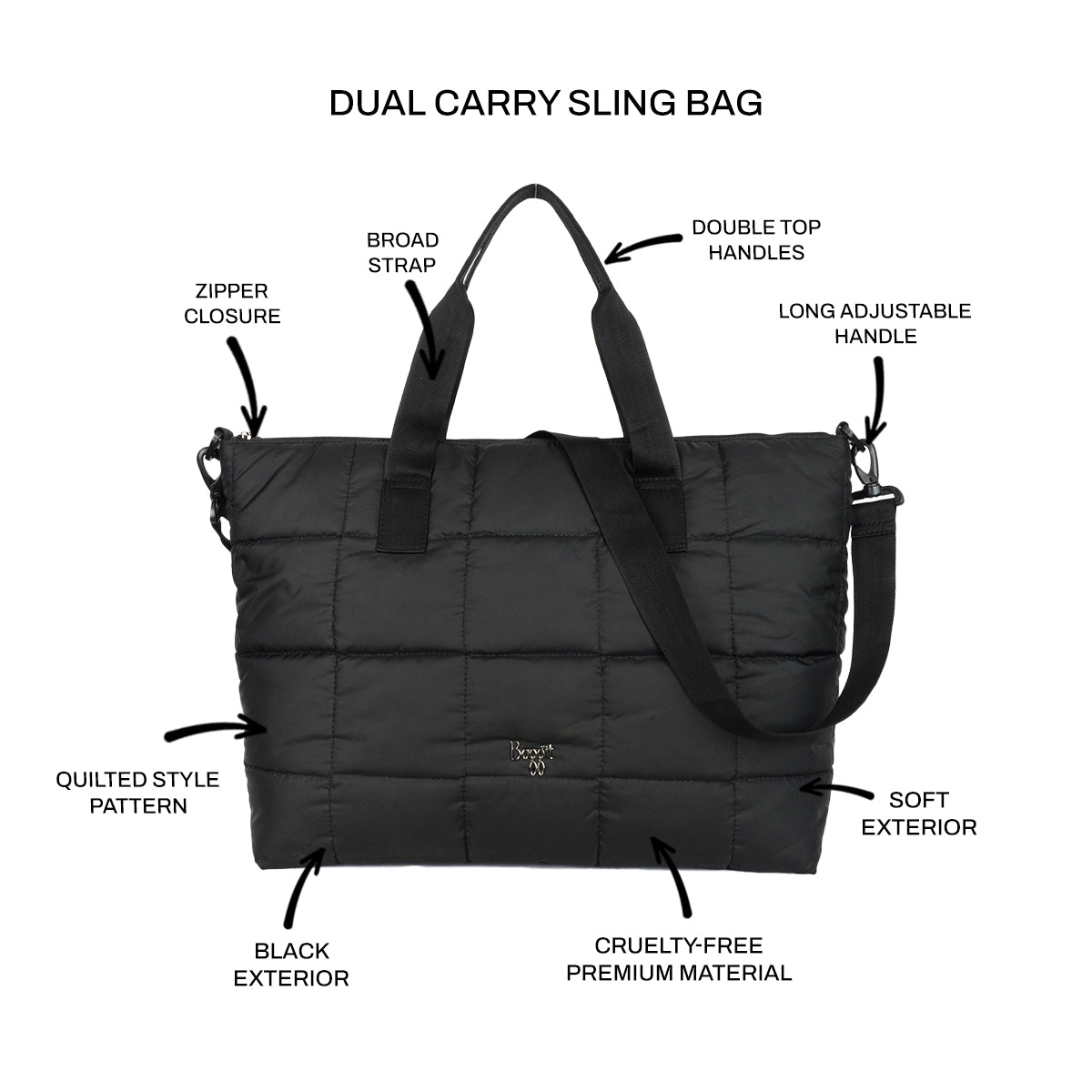 Poofy Black XL Duffel Bags