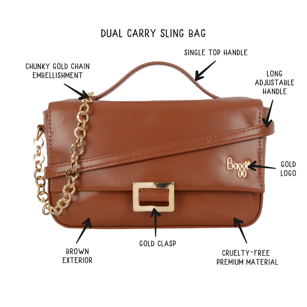 Fenty Brown XXXS Tote Sling Bags