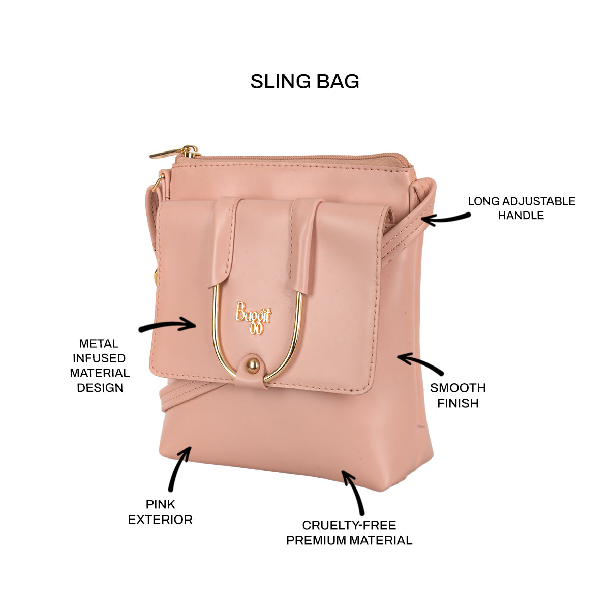 Hoops Pink XXS Tote Sling Bags