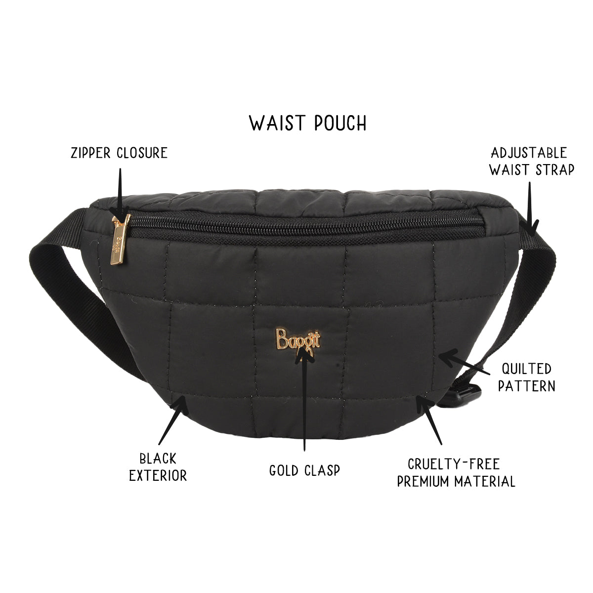 Minmin Black Xxxs Waistpouch Mobiles