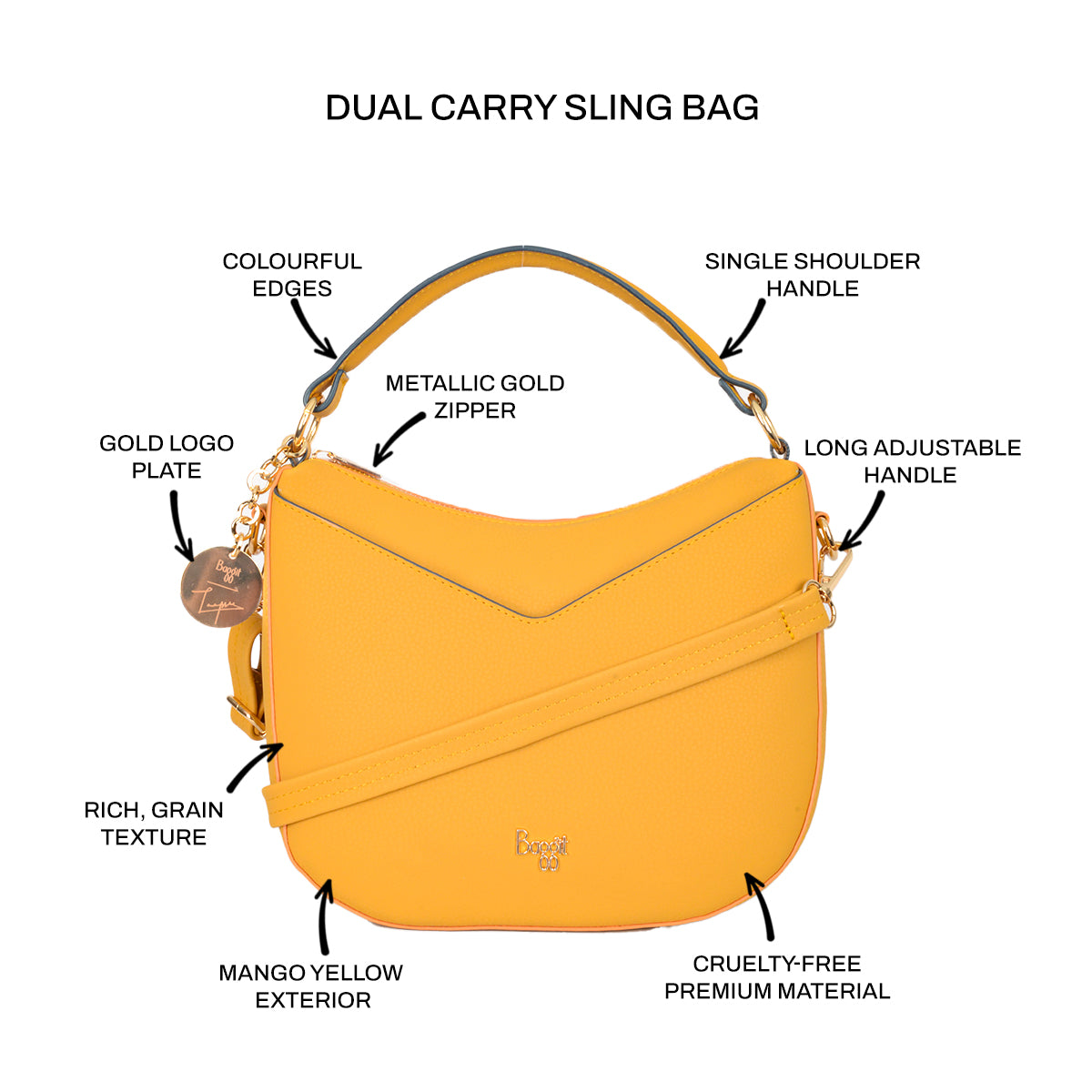 Make Yellow Small Hobo Bags