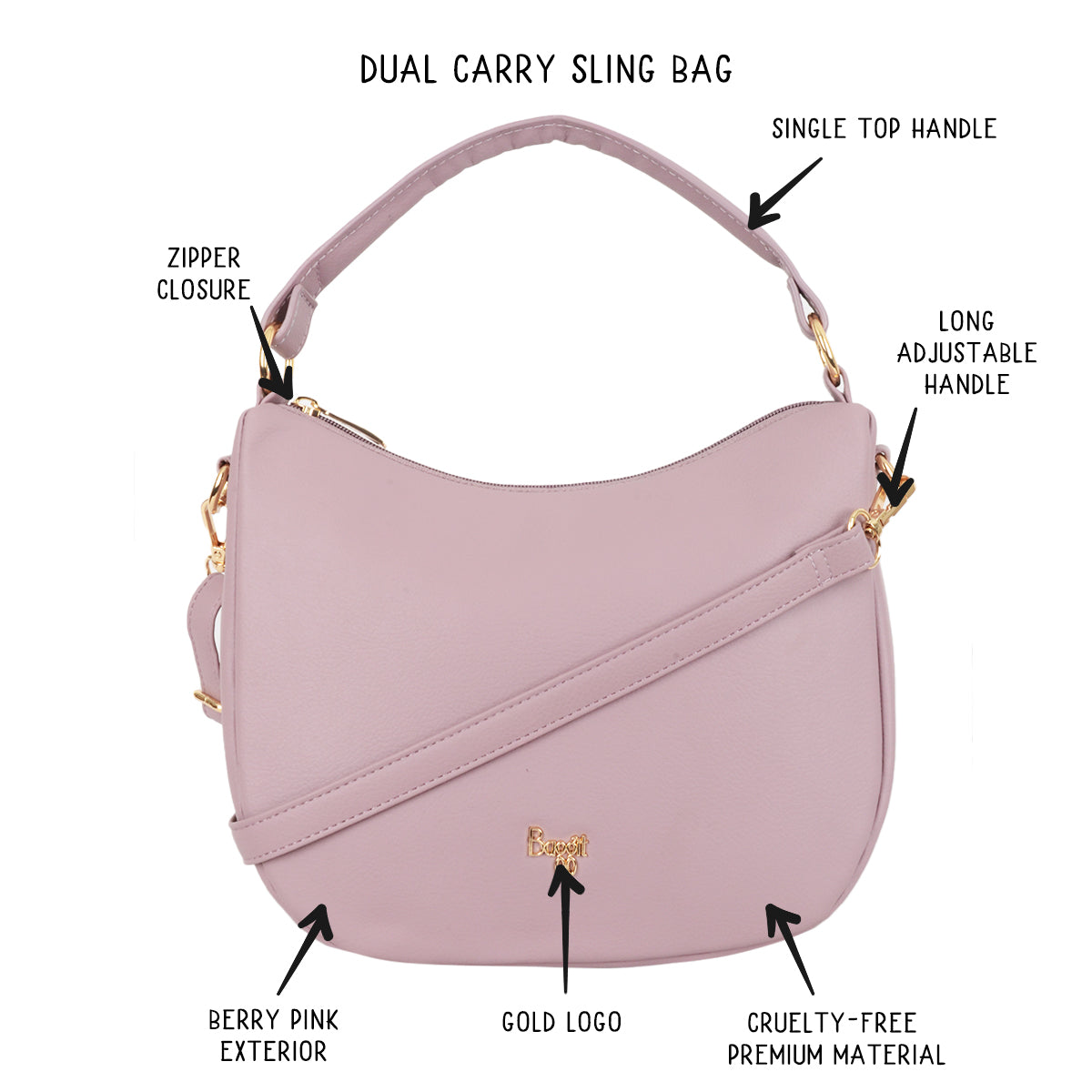 Cake Pink Small Hobo Bags