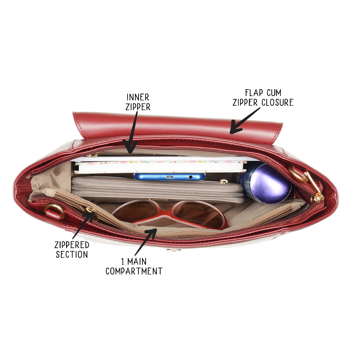 Glop Red Small Satchel Bag