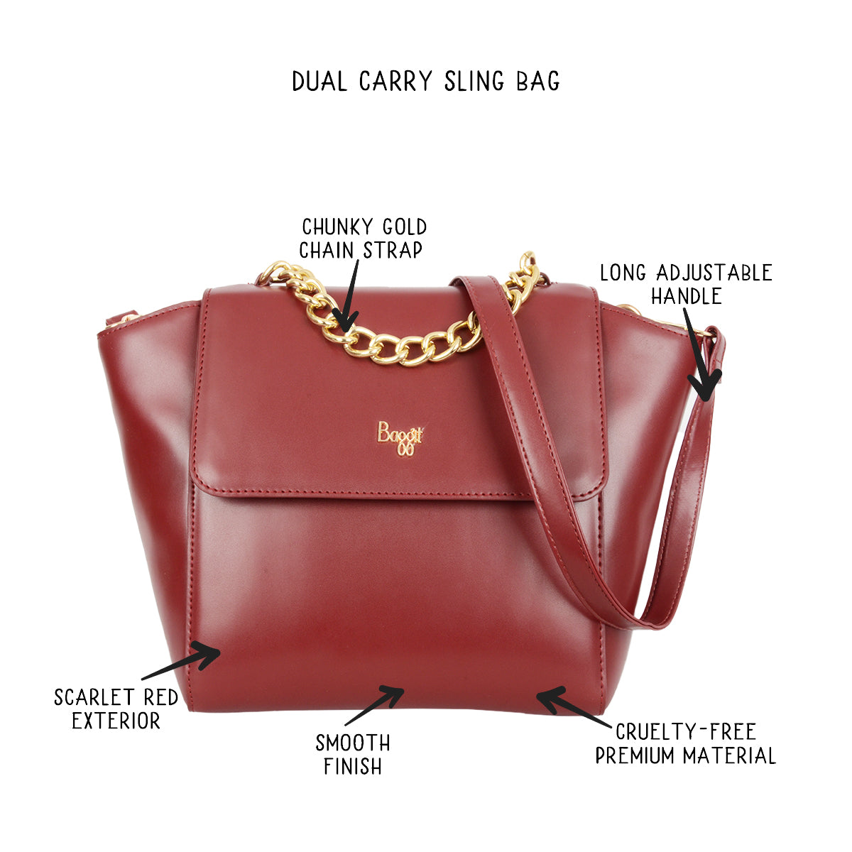 Glop Red Small Satchel Bag