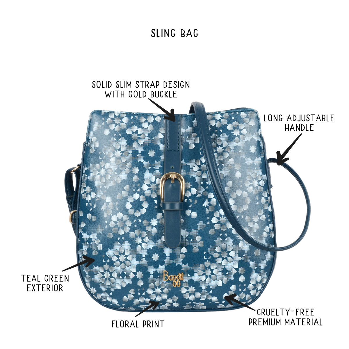 Budding Green Small Saddle Bags