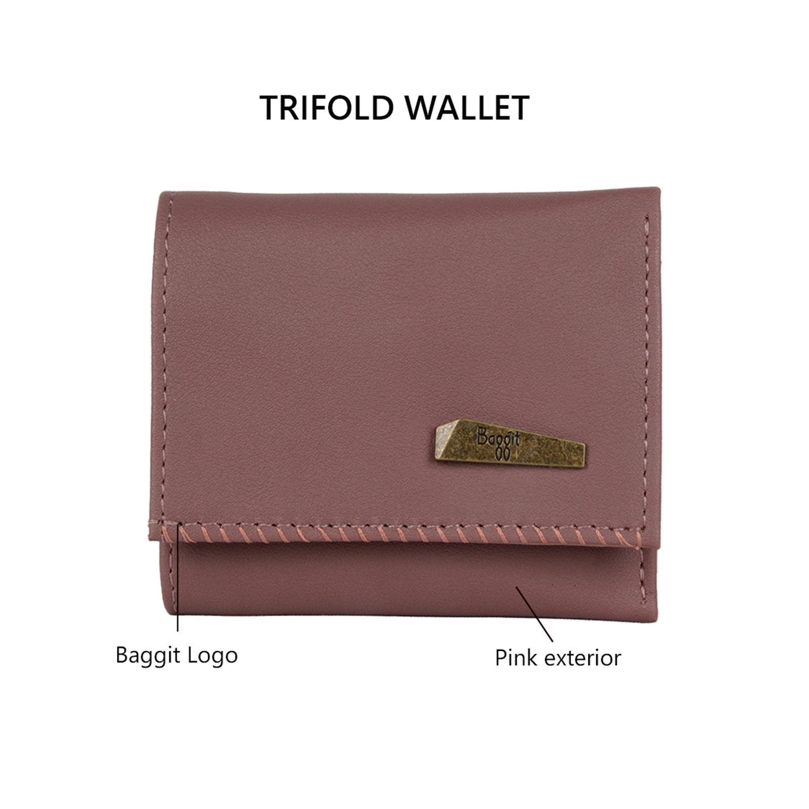 Arnold Pink Small Three Fold Wallet