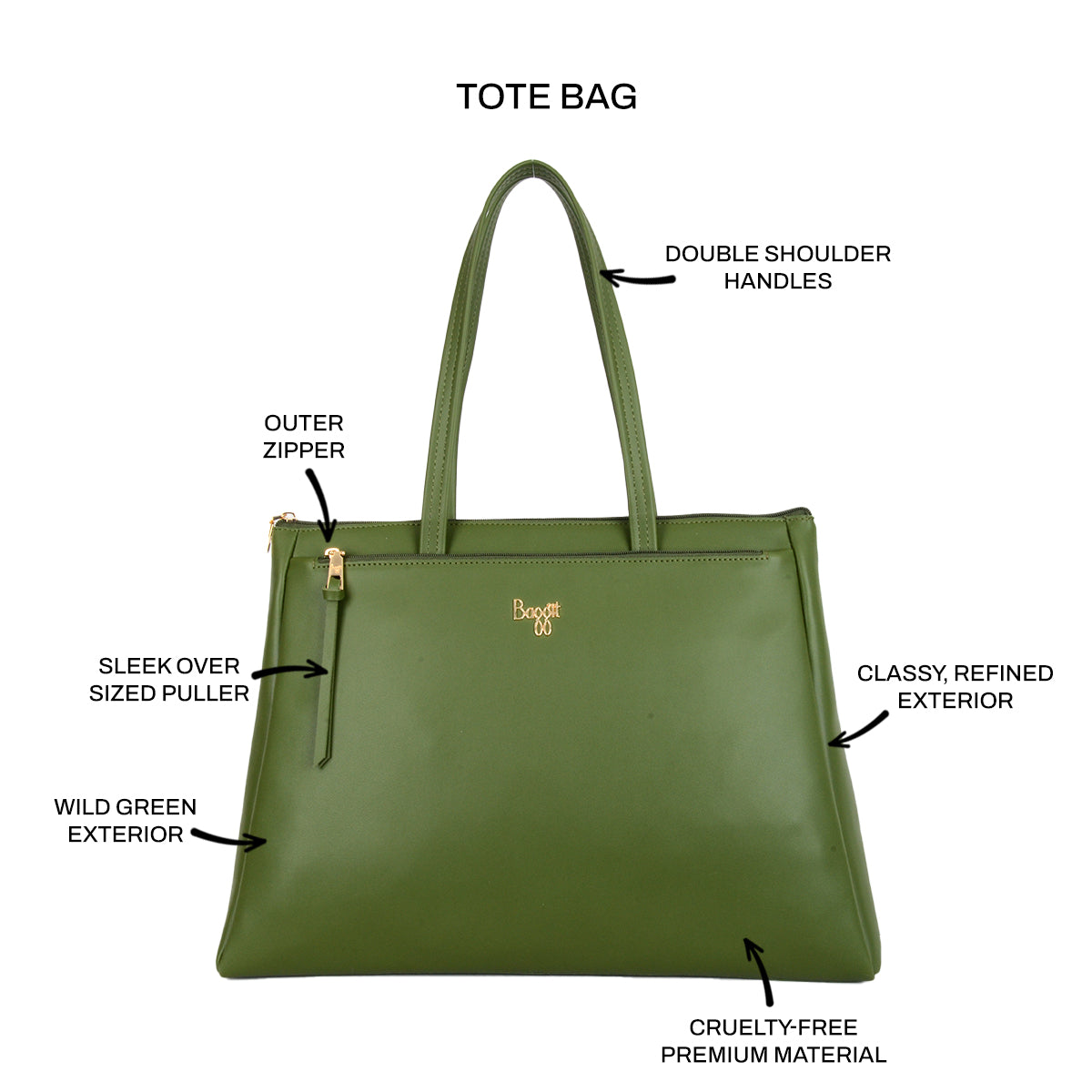 Route Green Large Tote Bags
