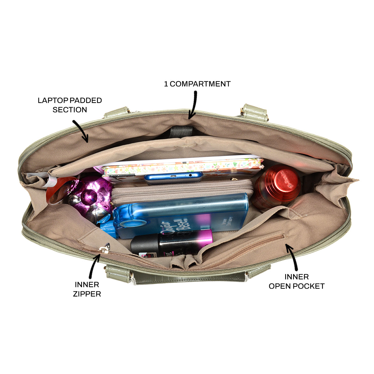 Hobo Green Large Laptop Bowling Bags