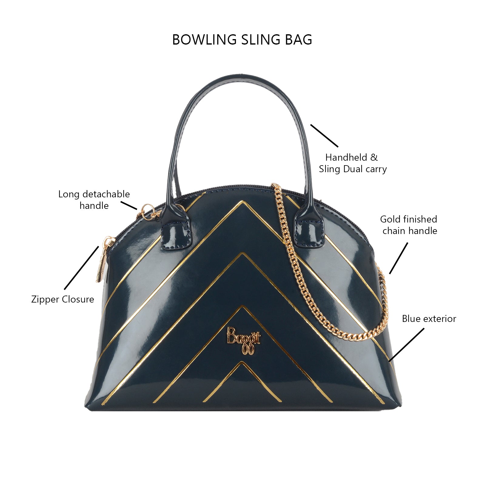 Spliff Blue Small Bowling Sling Bag