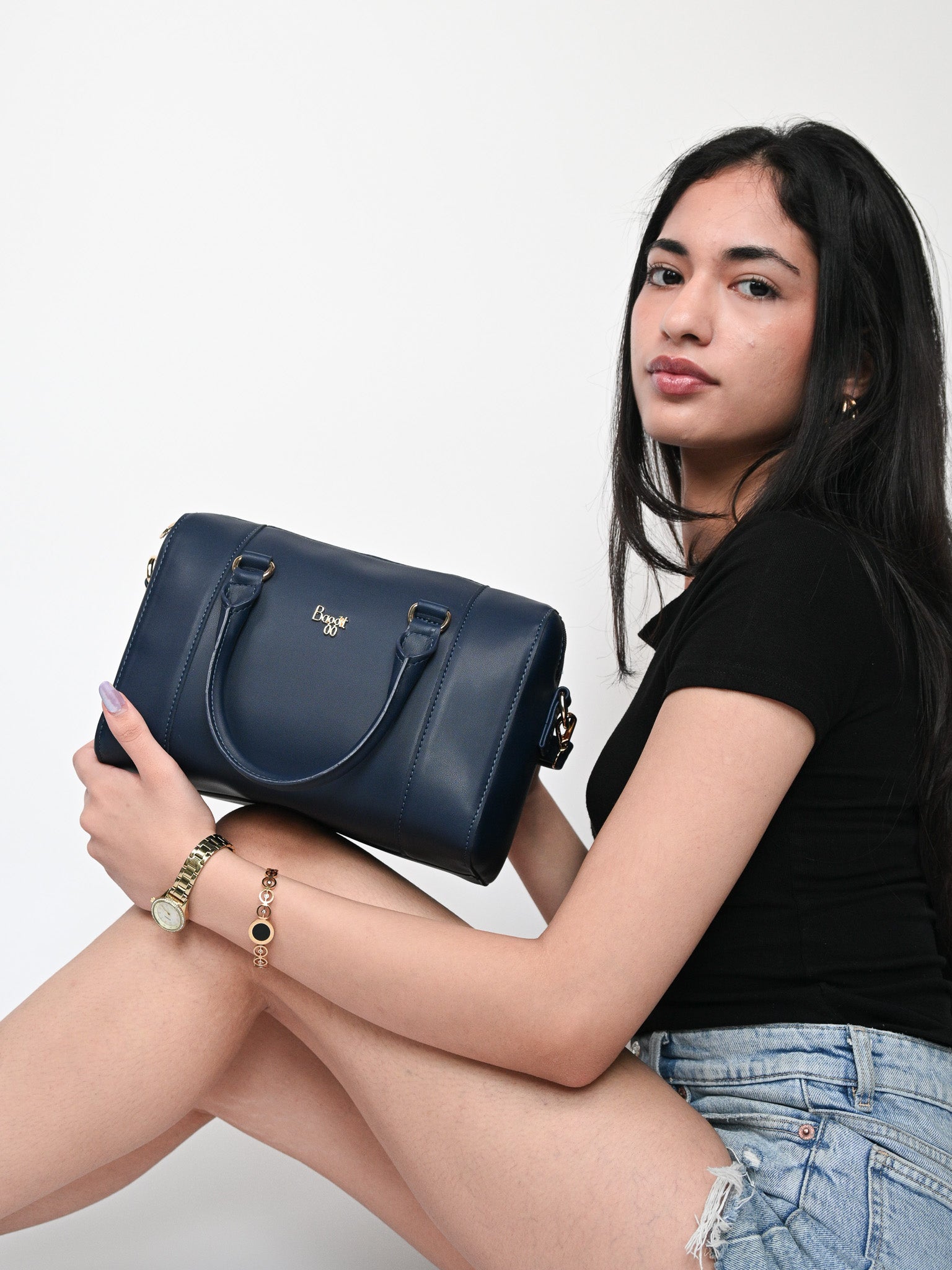 Spinner Blue Medium Duffel Bags