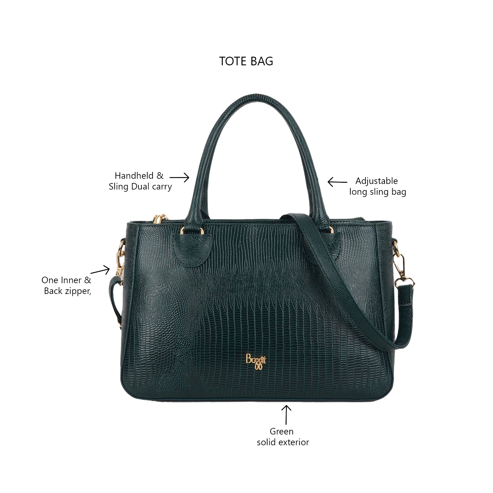 Stray Green Medium Tote Bags