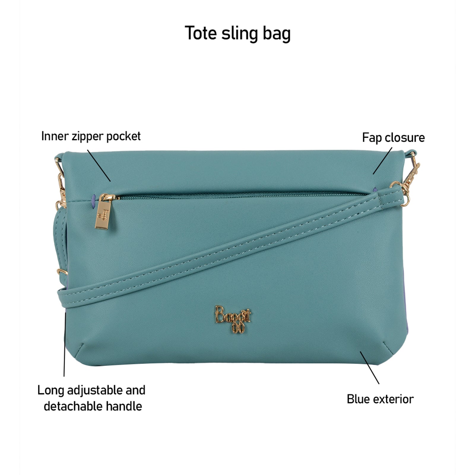 Minded Blue Small Tote Sling Bag