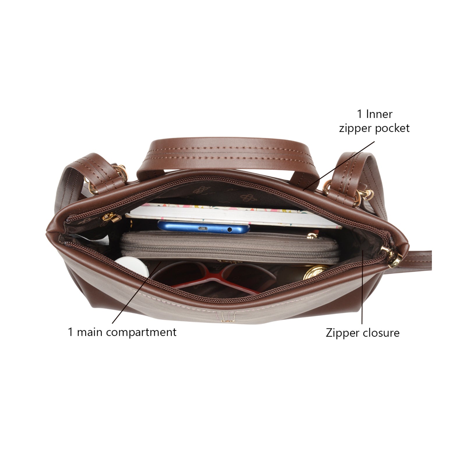 Nosh Brown Medium Backpack Bag