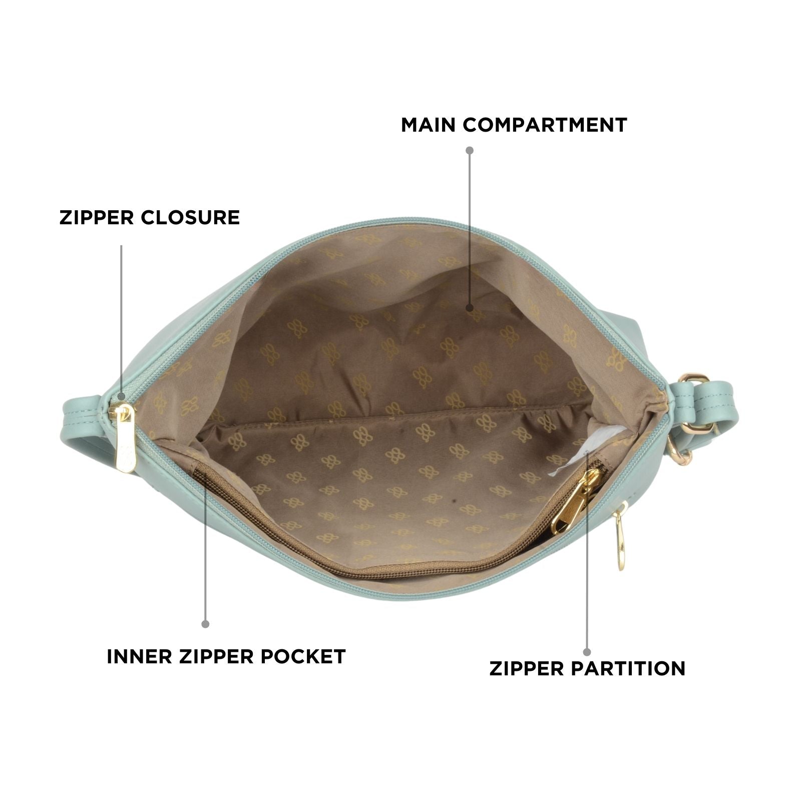 Taboo Blue Medium Hobo Sling Bag