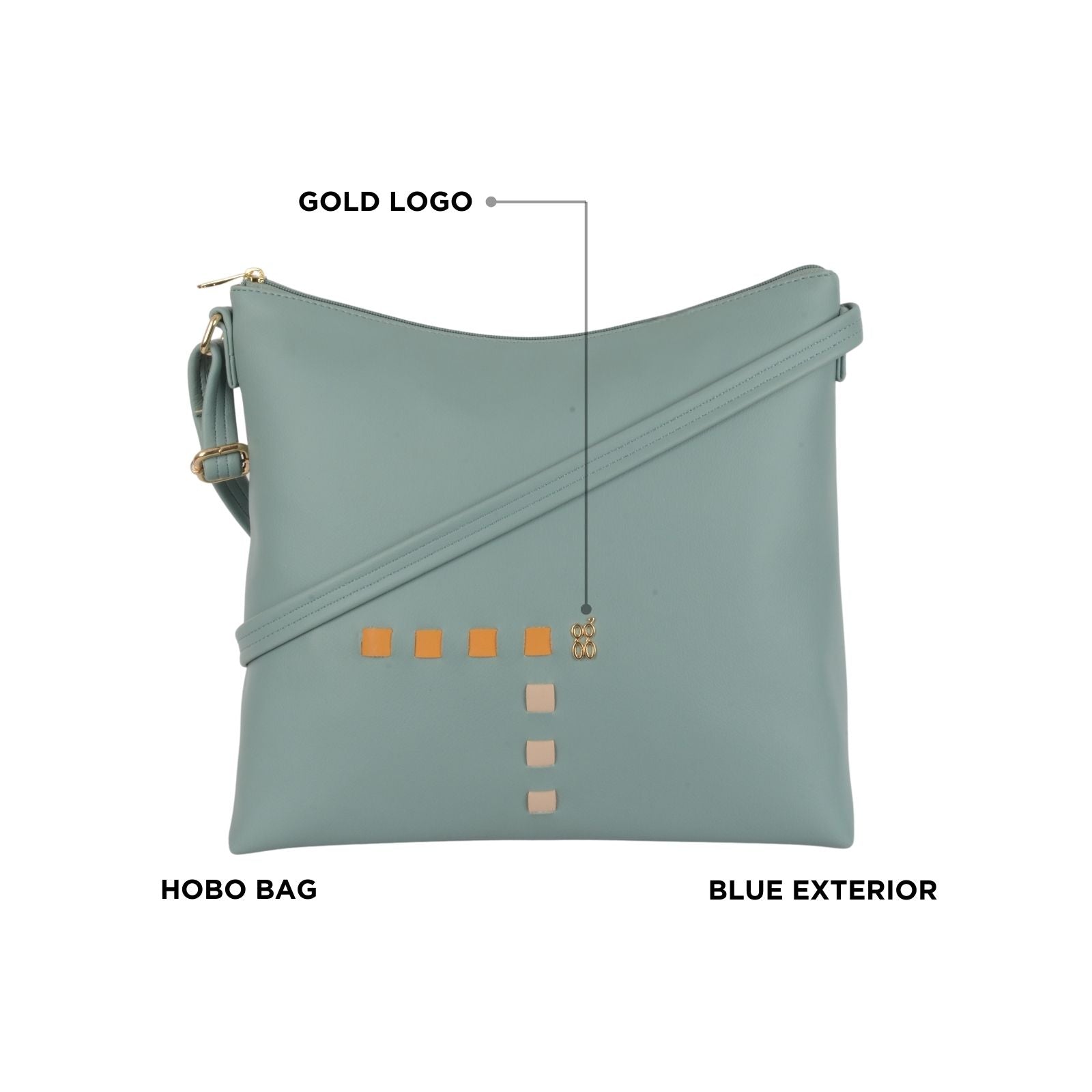 Taboo Blue Medium Hobo Sling Bag